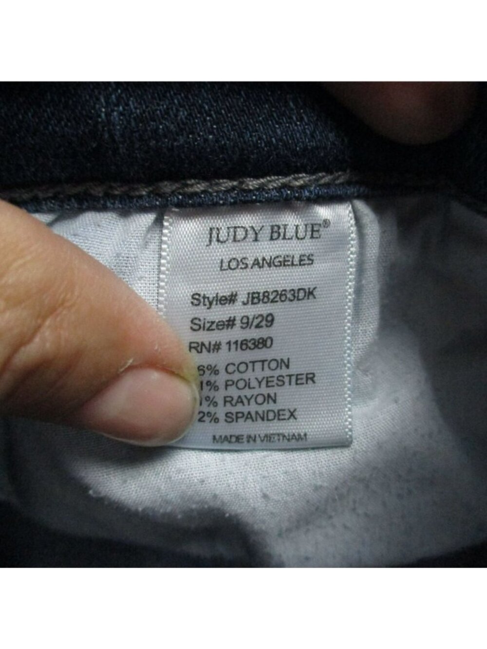 Judy Blue Jeans Womens 9/29 Blue Stretch Denim Skinny Fit *Read* - Picture 14 of 16